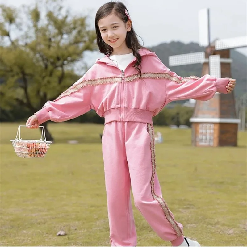 

2 шт./комплект, детский хлопковый комплект из куртки и брюк