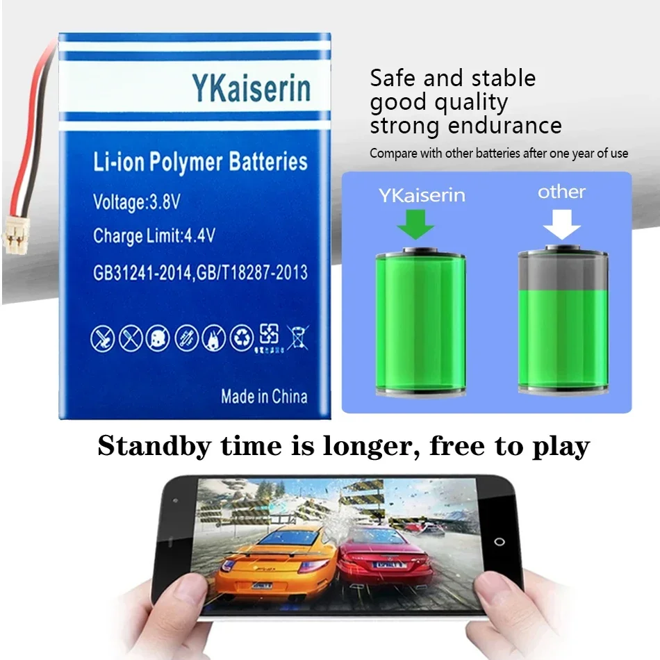 PR-285083 2500mAh ykaisсеребрин для Barnes Noble BNRV510 Nook Glowlight Plus 2015 Kobo Glo HD H2O электронная книга Aura