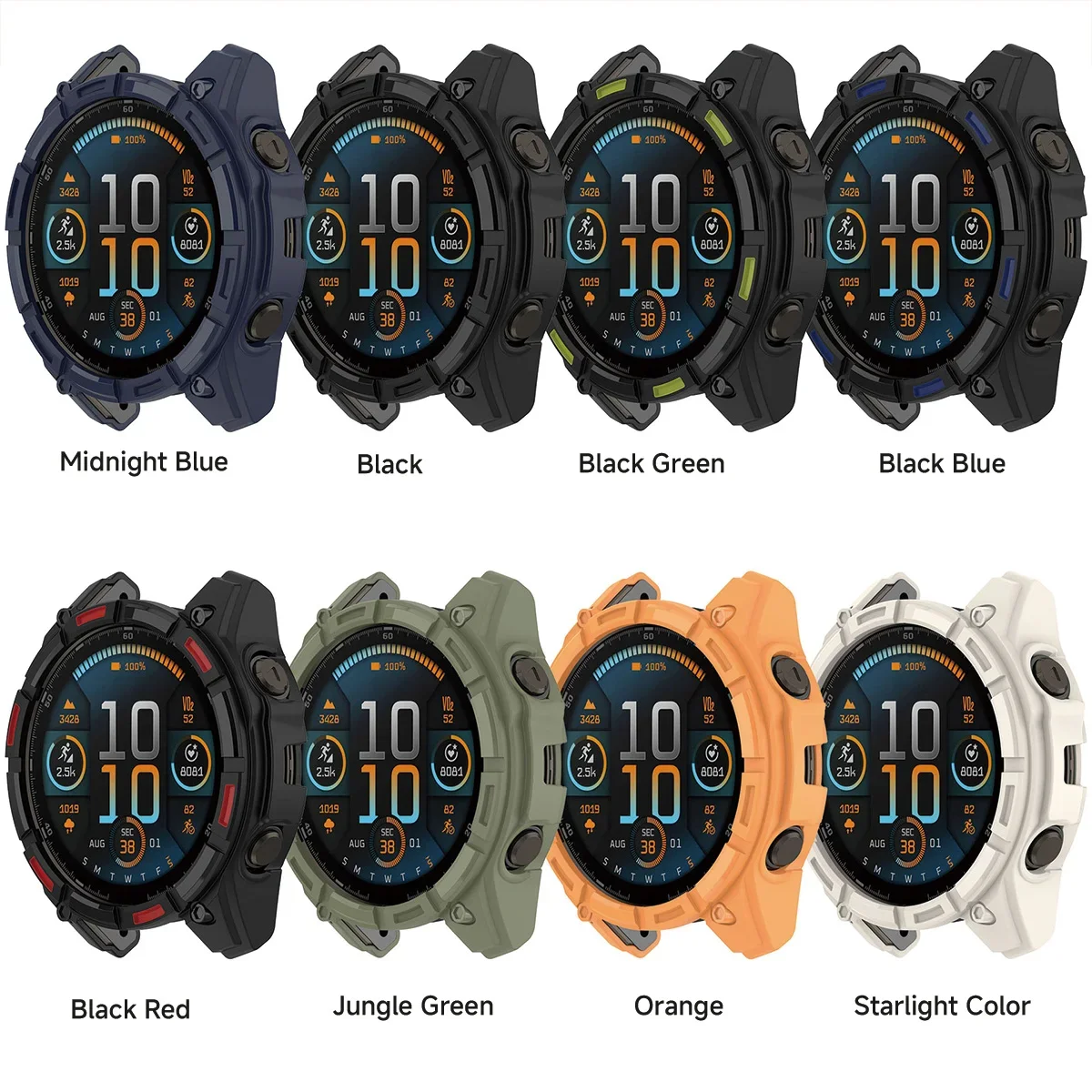 Фото Чехол из ТПУ для Garmin Fenix8 51/47/43 мм, чехол для часов, браслет, рамка, сменный ободок для garmin Fenix 8, защитный мягкий чехол №5