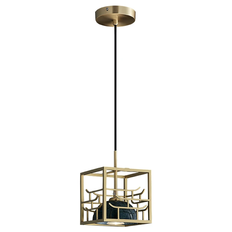 

Pendant lamp all copper marble living room bedroom bedside chandelier designer lamps