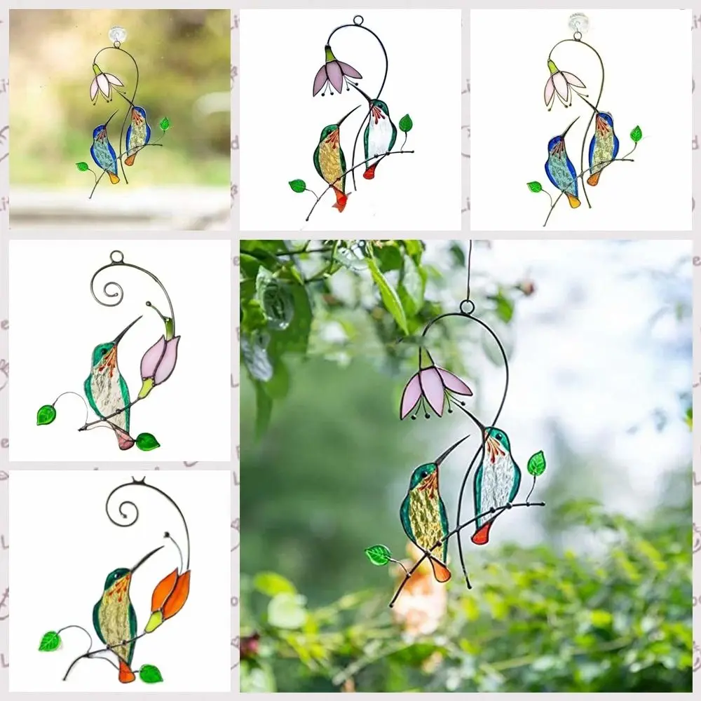 

Hummingbird Wind Chimes Alloy Garden Pendant Creative Metal Craft Home Decor|For Window|Art Hanging