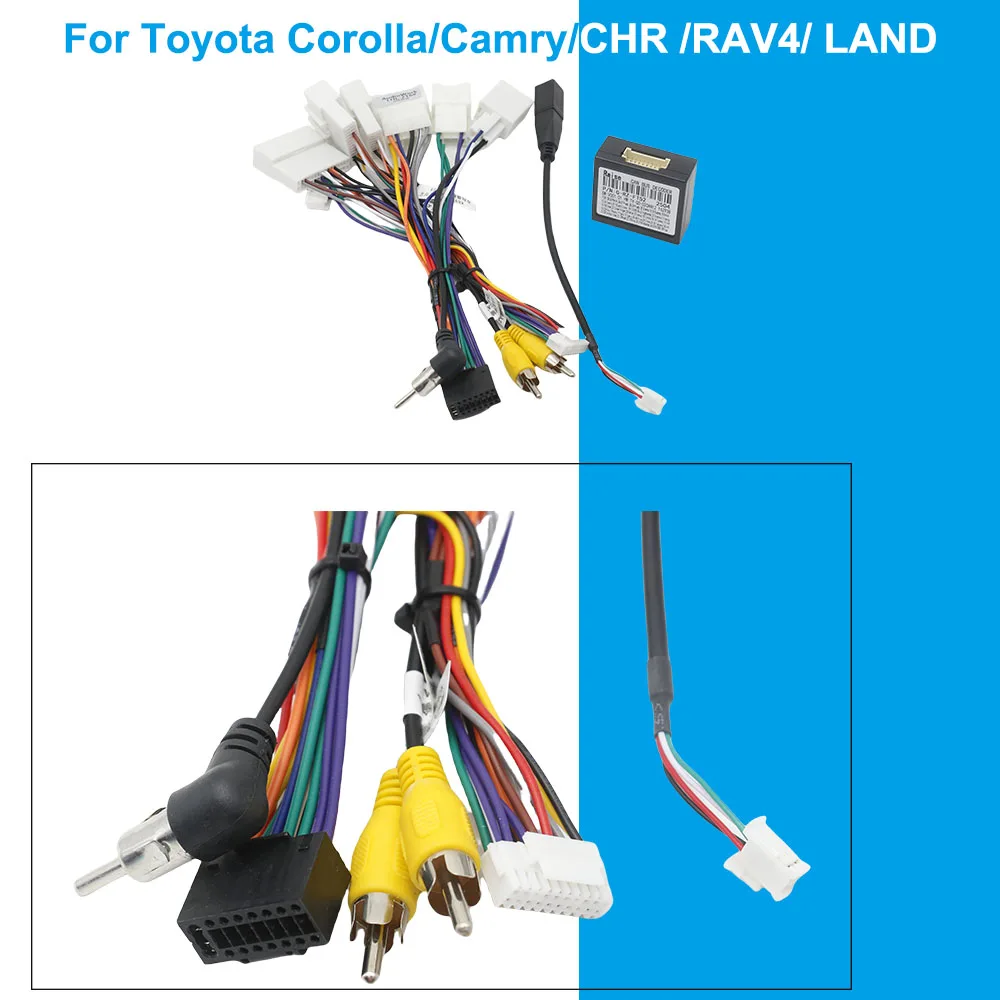 Фото Canbus Box RZ-FT01 RZ-FT52 для Toyota Corolla/Camry/CHR/RAV4/LAND CRUISER с жгутом проводов, кабель питания, автомобильный радиоприемник на базе Android №5