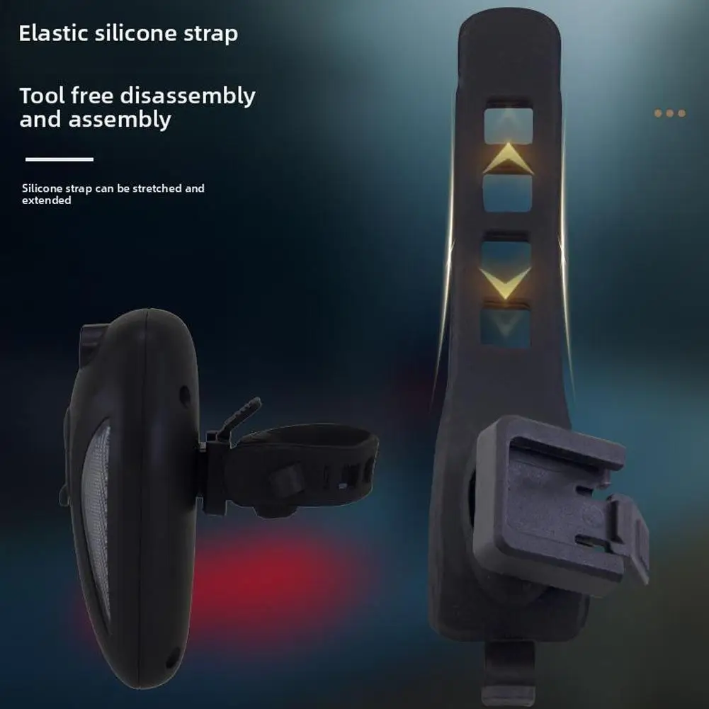 USB перезаряжаемый задний велосипедный водонепроницаемый регулируемый