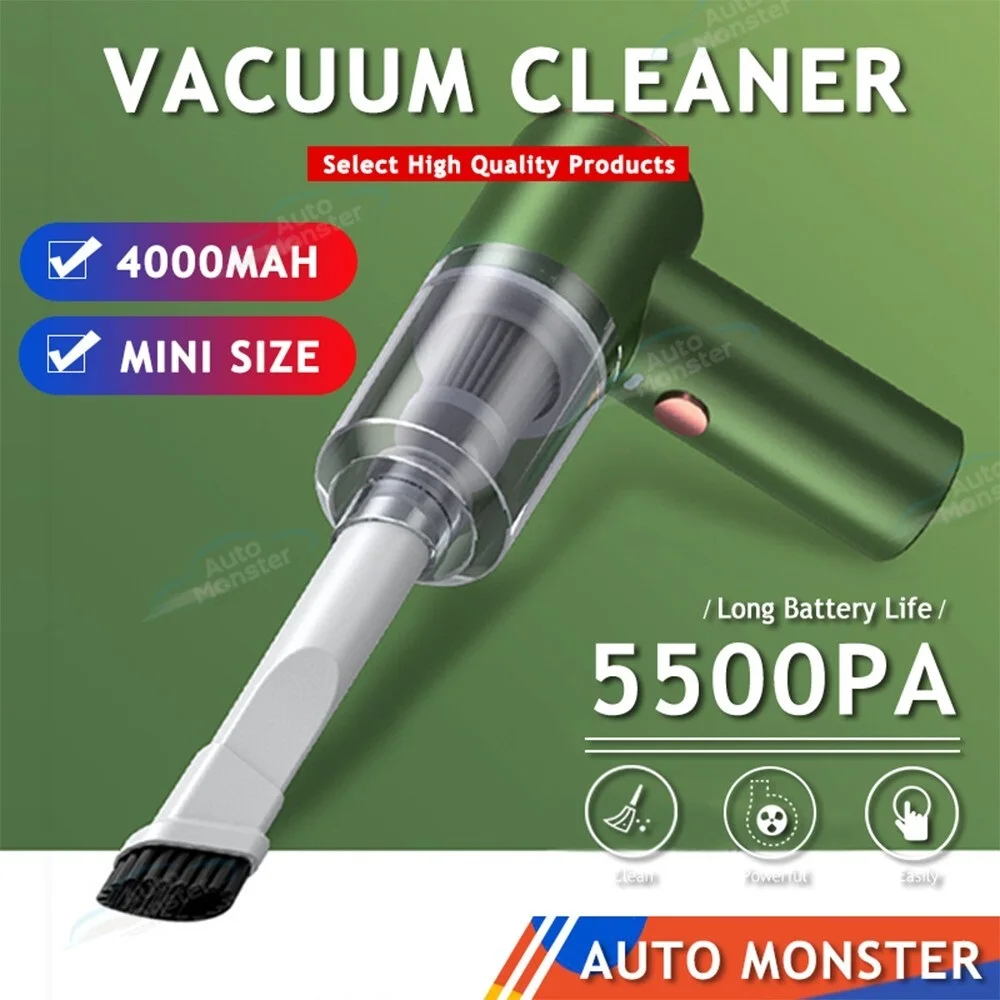 

5500PA Car Vacuum Mini Vacuum Cleaner Wet Dry Dual Use Vacuum Cordless Handheld Portable Vacuum Cleaner For Car Interior Home