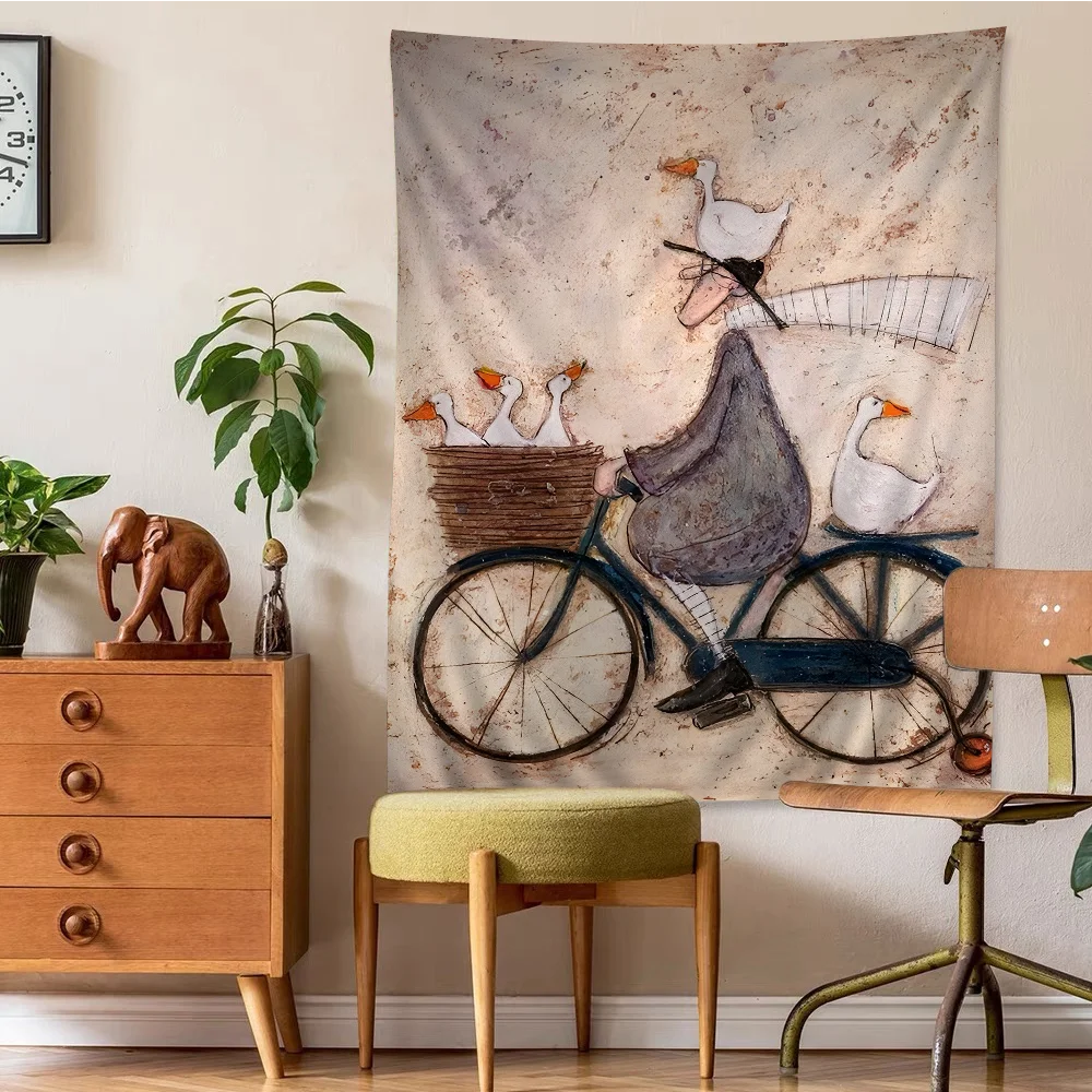 Сэм Тофт Арт Абстрактный Пейзаж Гобелен Полиэстер Хлопок Вязаный Ковер