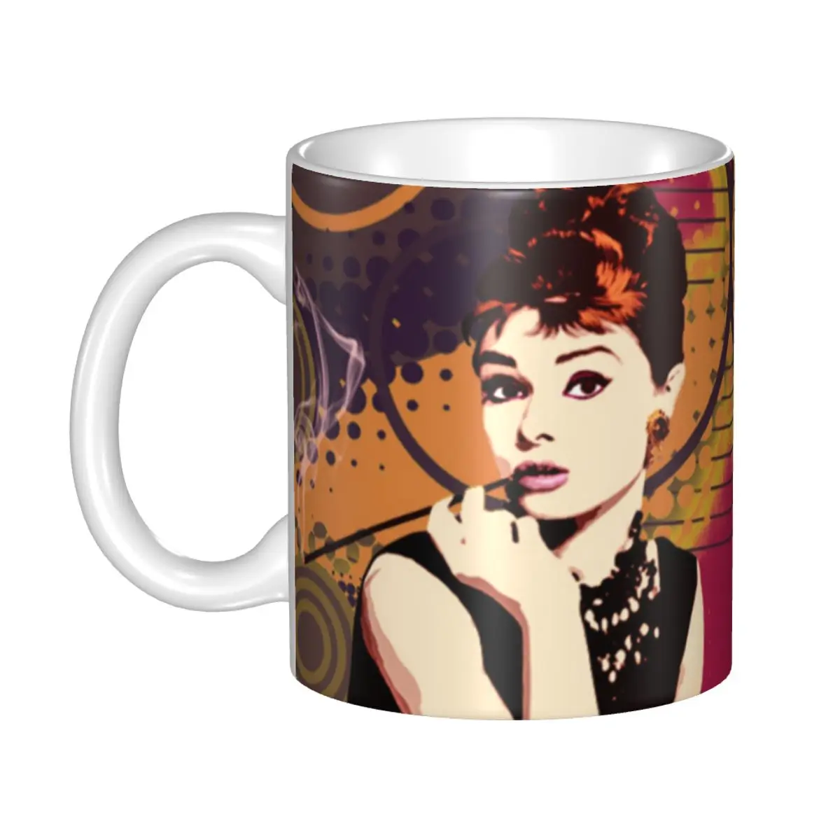 

Индивидуальная стандартная кружка Одри Хепберн, сделай сам, британская сценическая керамическая чашка для молока, чая, кофе