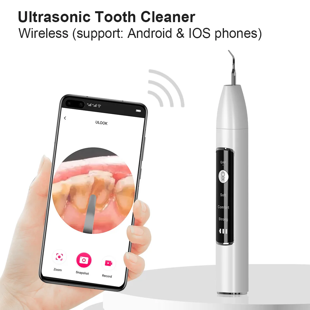 

Visual Ultrasonic Scalers Dental Remover Calculus Tartar Plaque Stains Removal Electric Sonic Tooth Cleaner Tools by Phone APP