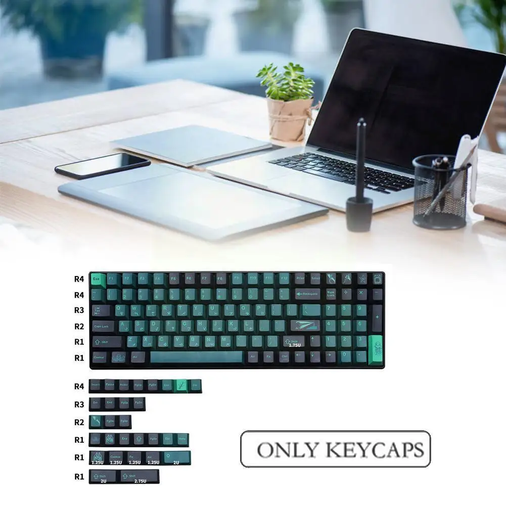 

129 Keys Gmk Terror Keycaps Profile Pbt Dye-sub Keycap For Mx Switch Mechanical Keyboard With Enter 6u 6.5u 7u Spacebar V6p8