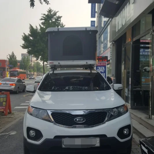 

Automatic 2 Person Rectangle Fiber Glass Hard Shell Camping Car Roof Top Tent For Sale