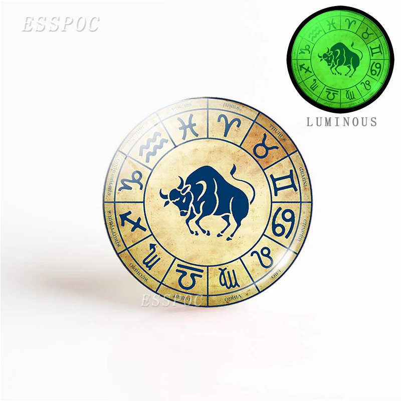 5 шт. 12 созвездий зодиака ювелирные изделия ручной работы светящийся стеклянный