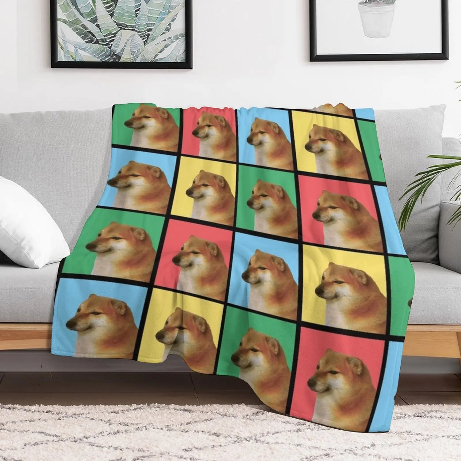 Новое одеяло Cheems - Doge Cover милое для дивана пушистые одеяла и пледы
