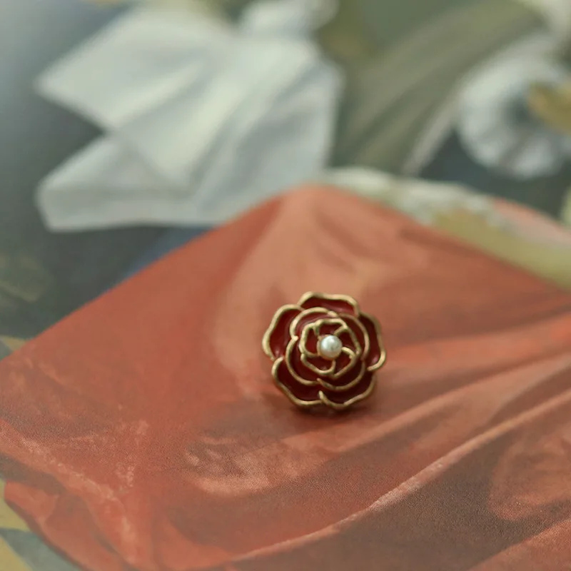 

3D Flower Metal Shank Buttons For Suit Replace Clothing Diy Crafts Supplies Garments Needlework Accessories Sewing Object 10pcs