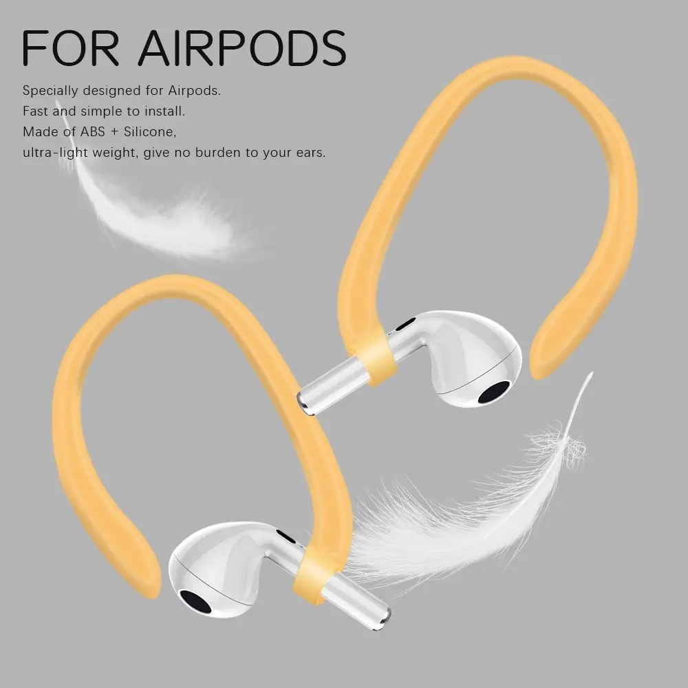 

Силиконовые защитные крючки для наушников карамельного цвета, держатель для наушников с защитой от потери, крючки для надежного крепления ...