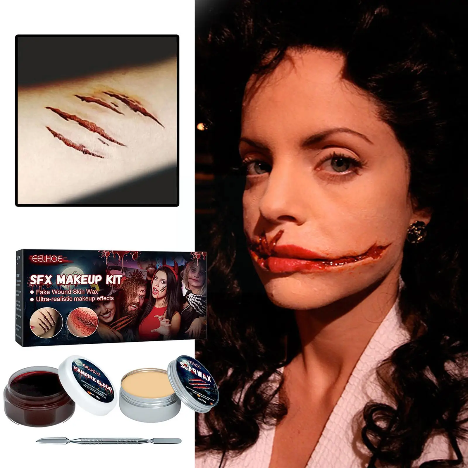 Набор для макияжа в стиле Хэллоуин Sfx безопасный кожи искусственный реалистичный