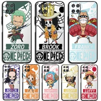 anime one piece character phone case for samsung a32 a52 a52s a72 a02 a22 a03 a02s a03s a13 a53 a73 a23 a13 5g lite black luxury