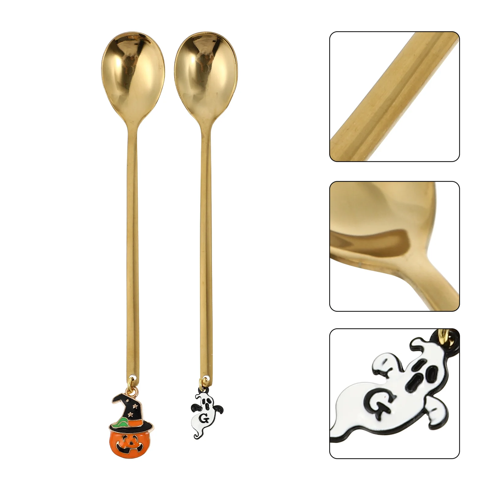 

Spoonsspoon Coffee Forks Dessert Stainless Steel Stirring Kitchen Pumpkin Cream Serving Sugar Soup Mixing Set Tea Tableware