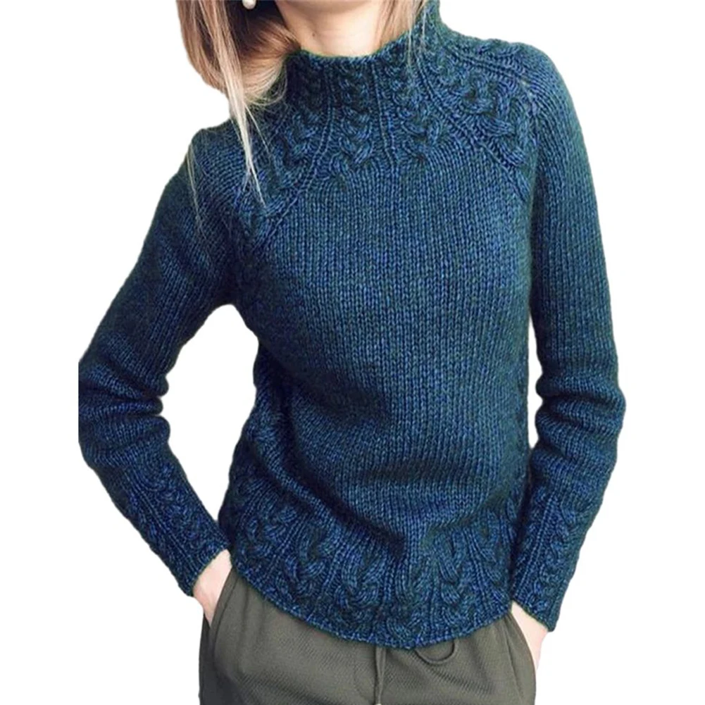 

Comfy Fashion Sweater Ladies Jumper Tops Brand New Commuter Long Sleeve Slight Strech Solid Color Turtleneck Autumn