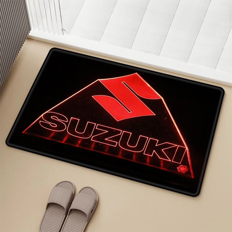 

3D Motorcycles S-Suzuki Entrance Door Mat Living Room Carpet Home Carpets Prayer Rug Rugs Bath Foot Kitchen Bathroom Doormat
