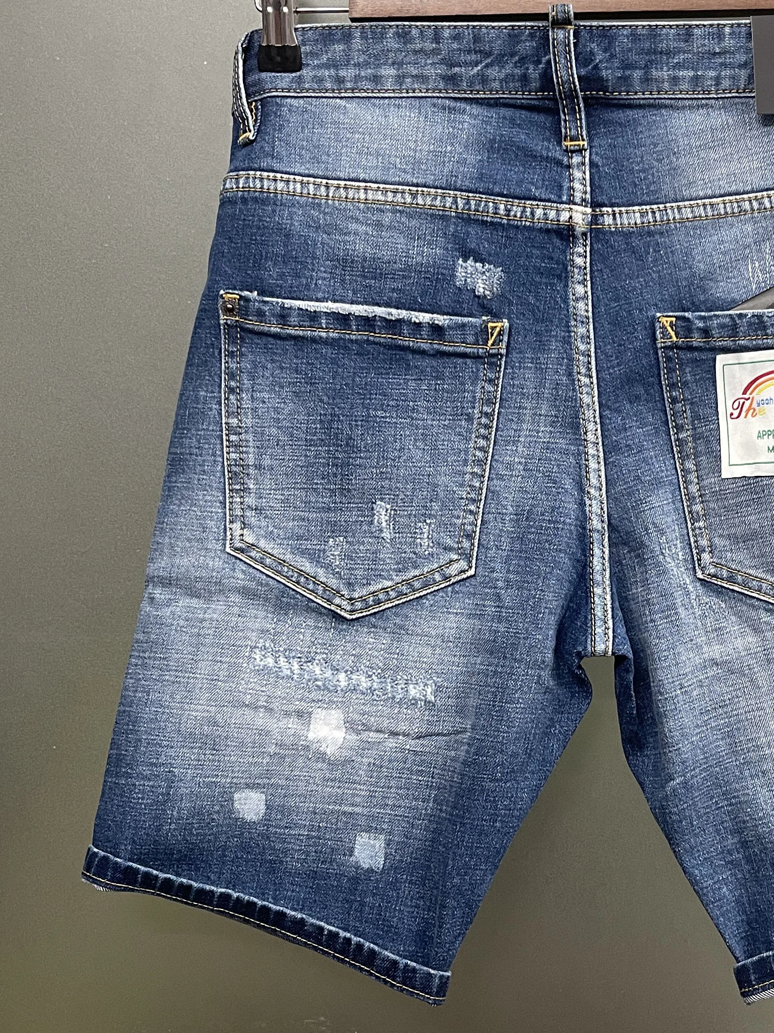 2024 модные мужские джинсовые шорты D2 джинсы потертые повседневные