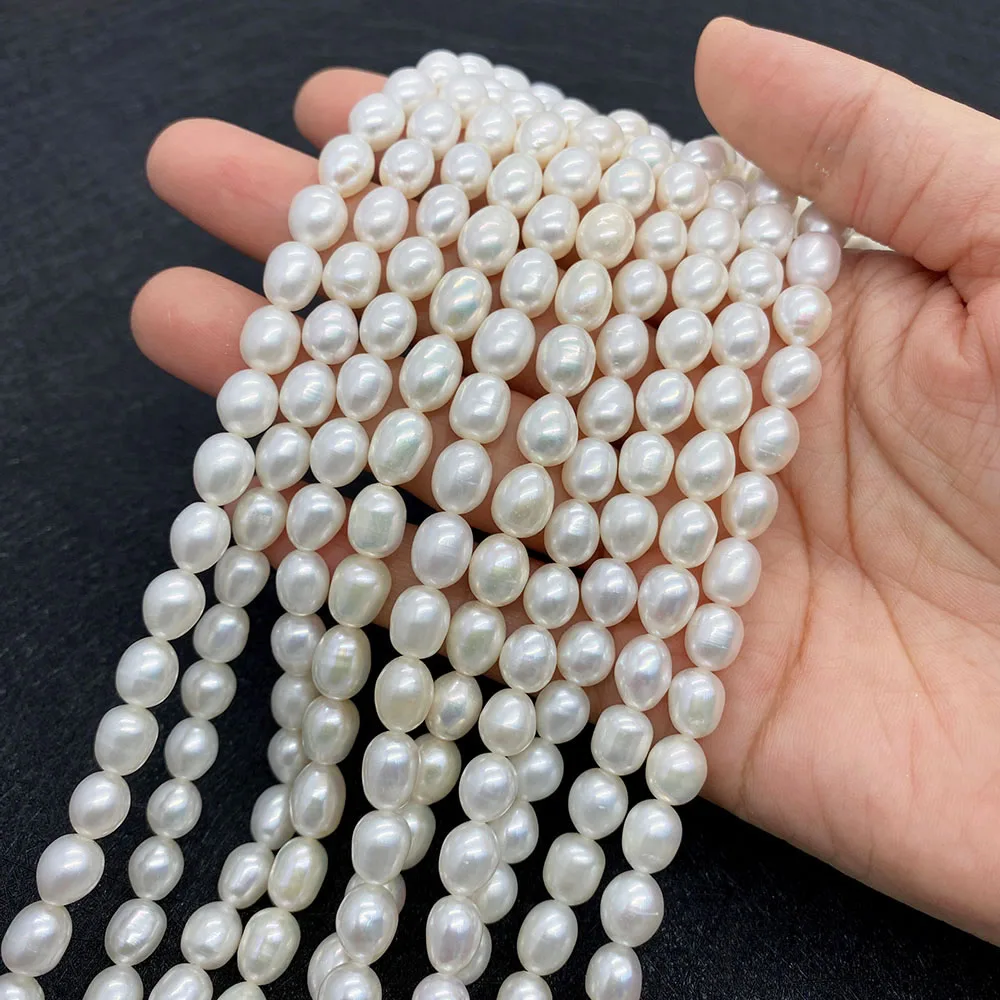 Ожерелье из натурального пресноводного жемчуга бусины класса A-AAA жемчуг в форме