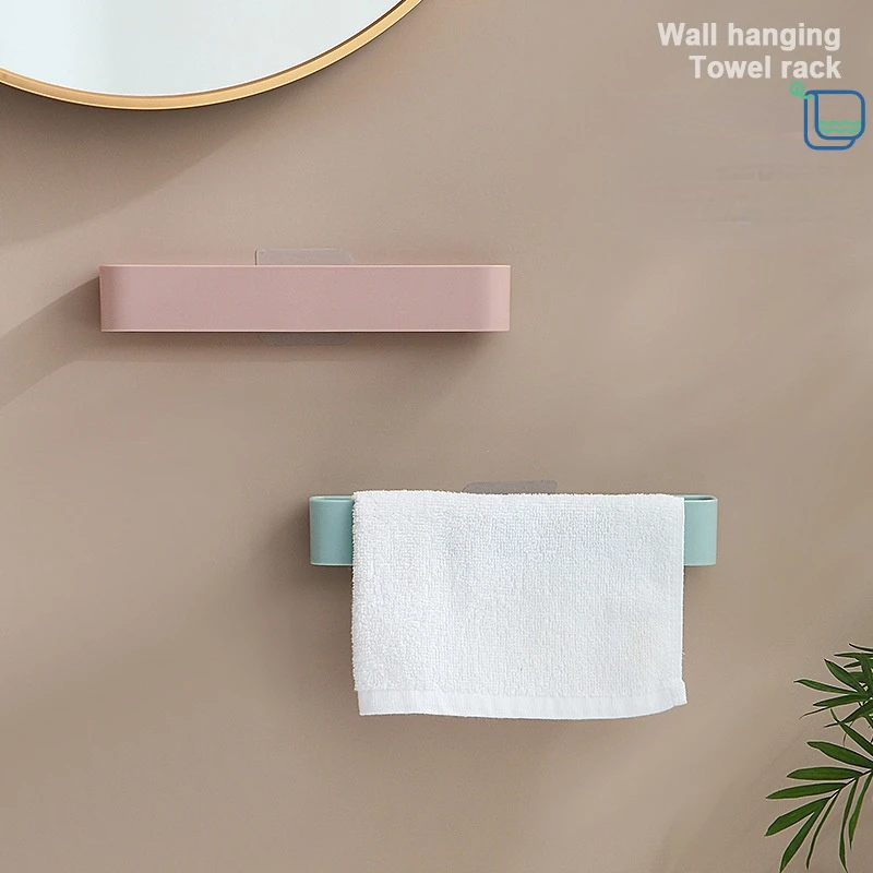 

Wall Mounted Perforated Free Bathroom Towel Rack Towel Rack Kitchen Storage Accessories Space Saver Wall Shelf