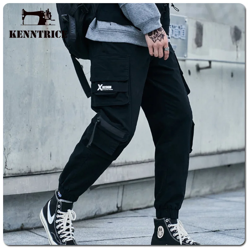 

Kenntrice Men'S Streetwear Cargos Trousers Pockets Winter Thermal Stylish Wide Fashion Hip Hop Casual Baggy Pants For Man