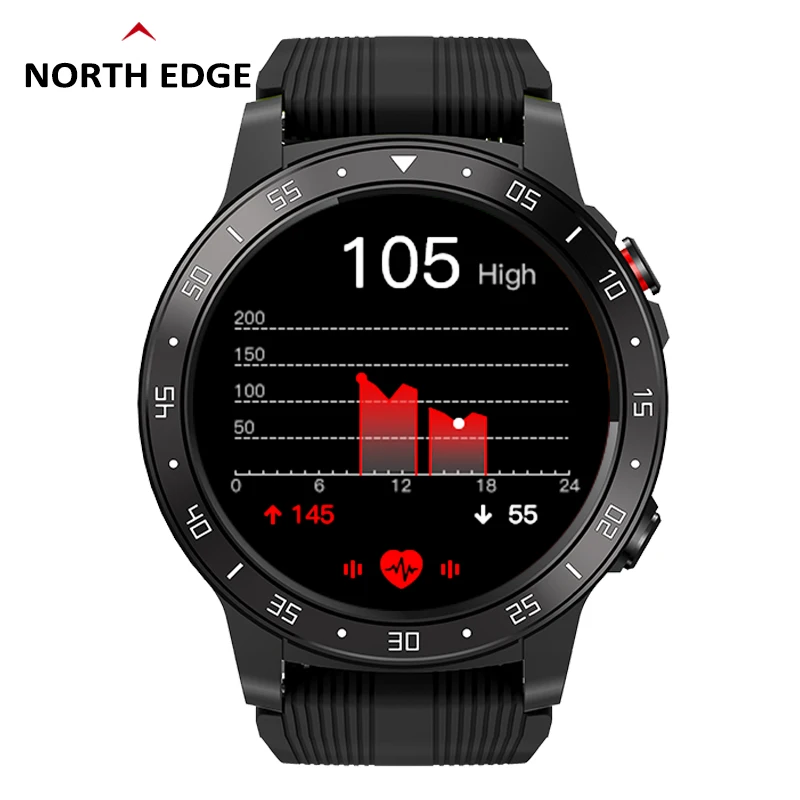 

Northedge GPS Smart Watch Running Sport GPS Watch Phone Call Smartphone Waterproof Heart Rate Compass Altitude Clock