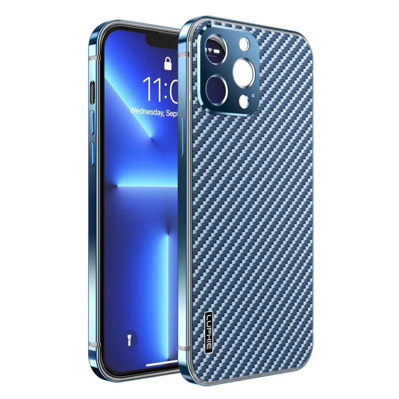

Премиум Титановый стальной металлический чехол для телефона iphone 13 12 Pro Max 12 Pro, задняя крышка из углеродного волокна для iphone 13 Pro, бампер для мо...