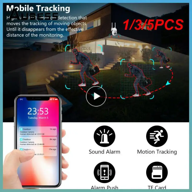 

1/3/5PCS Security Camera 2.4G WIFI Camera Outdoor PTZ Speed Wireless IP Camera CCTV 4X Digital Zoom Audio Network Surveillance