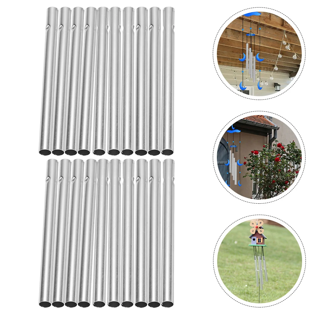 

20 Pcs Nativity Craft Aluminum Tubes Garden Wind Chimes Wind Chime Tube Handmade Wind Chimes Windchime String Metal Tubes