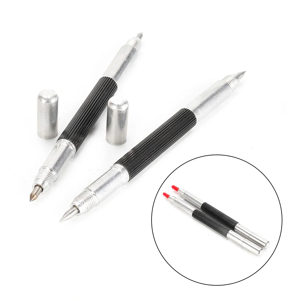 

2Pcs Tungsten Carbide Tip Scriber Marking Etching Pen Steel Scriber Scribe Marker Wood Carving Scribing Marker Tools