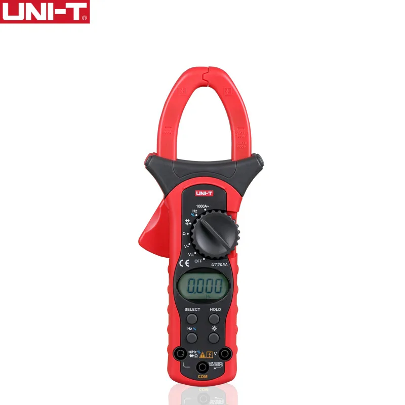 

UNI T UT205A Auto Range 1000A AC Digital Clamp Meters Multimeters Voltmeter with LCD Backlight LCD Electrical Multimeter