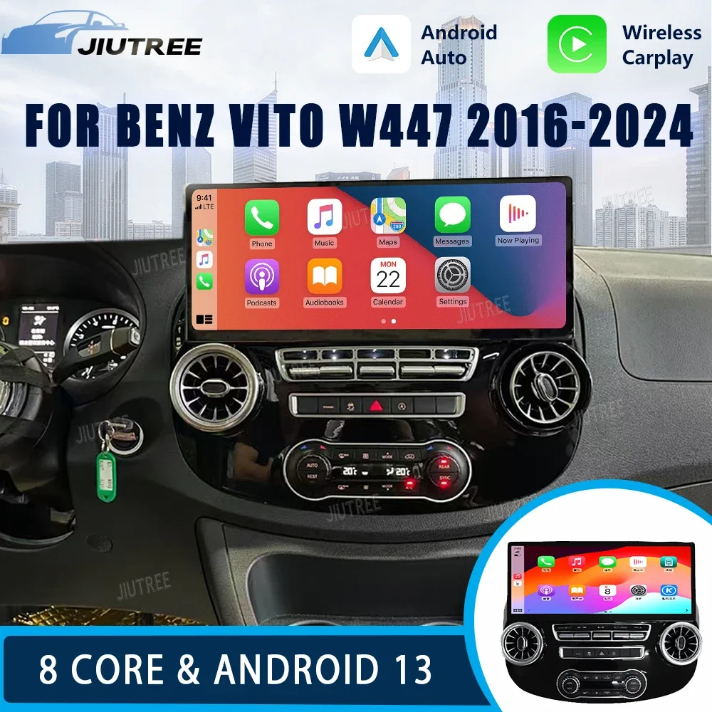 17-дюймовый Android 13 для Mercedes Benz Vito W447 2016-2024 автомобильный радиоприемник carplay Automotivo