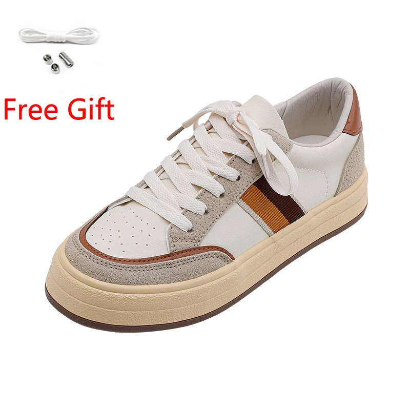 

Shoes for Women Spring 2022 New Fashion Mixed-Color Breathable Sneakers Retro Preppy Style High Quality Women's Vulcanize Shoes