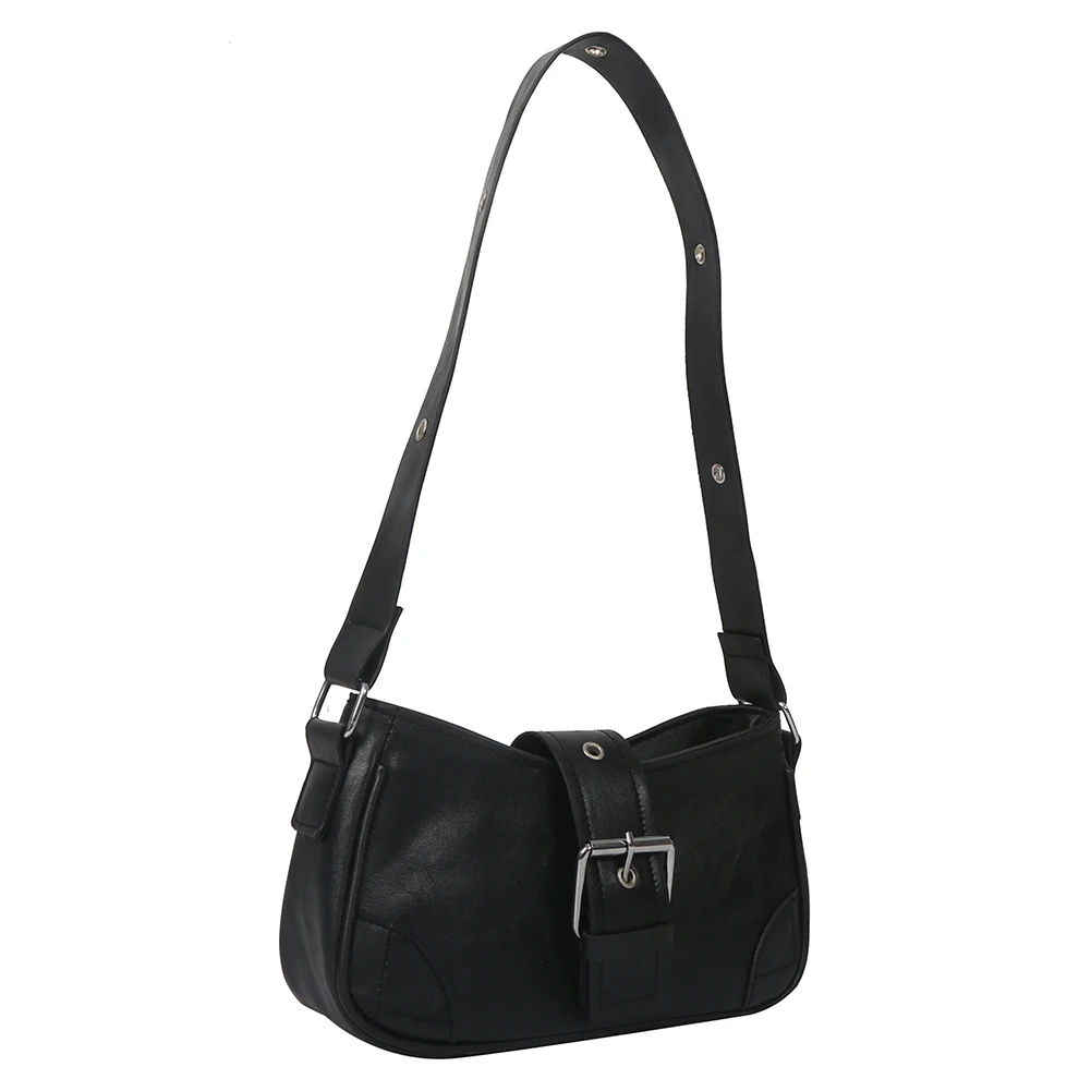 

Сумка для подмышек Женская в готическом стиле, модная сумочка для подмышек, однотонная большая, Y2K, для девушек и женщин, подарок на день рожд...