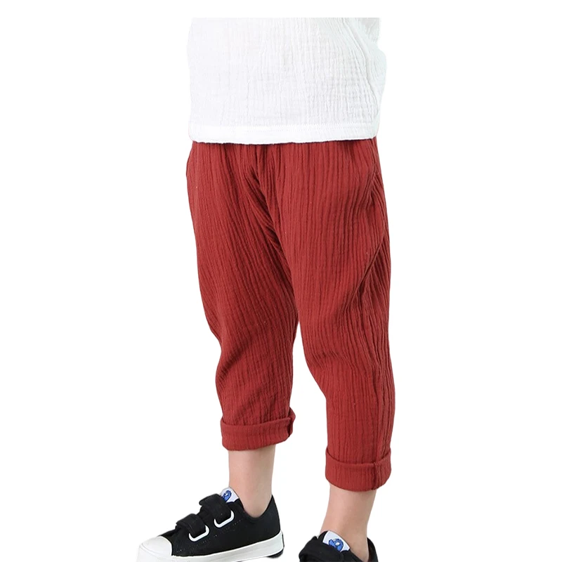 Zeebread От 12 месяцев до 6 лет однотонные детские штаны на лето с эластичной резинкой