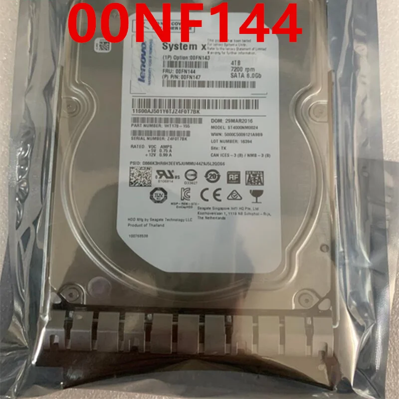 

New Original Hard Disk For IBM 4TB 3.5" 128MB SATA 7200RPM For 00NF144 00FN143 00FN147