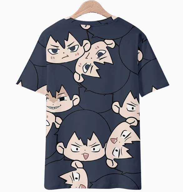 Аниме Haikyuu! Футболка с коротким рукавом Tobio Kageyama летний костюм для косплея