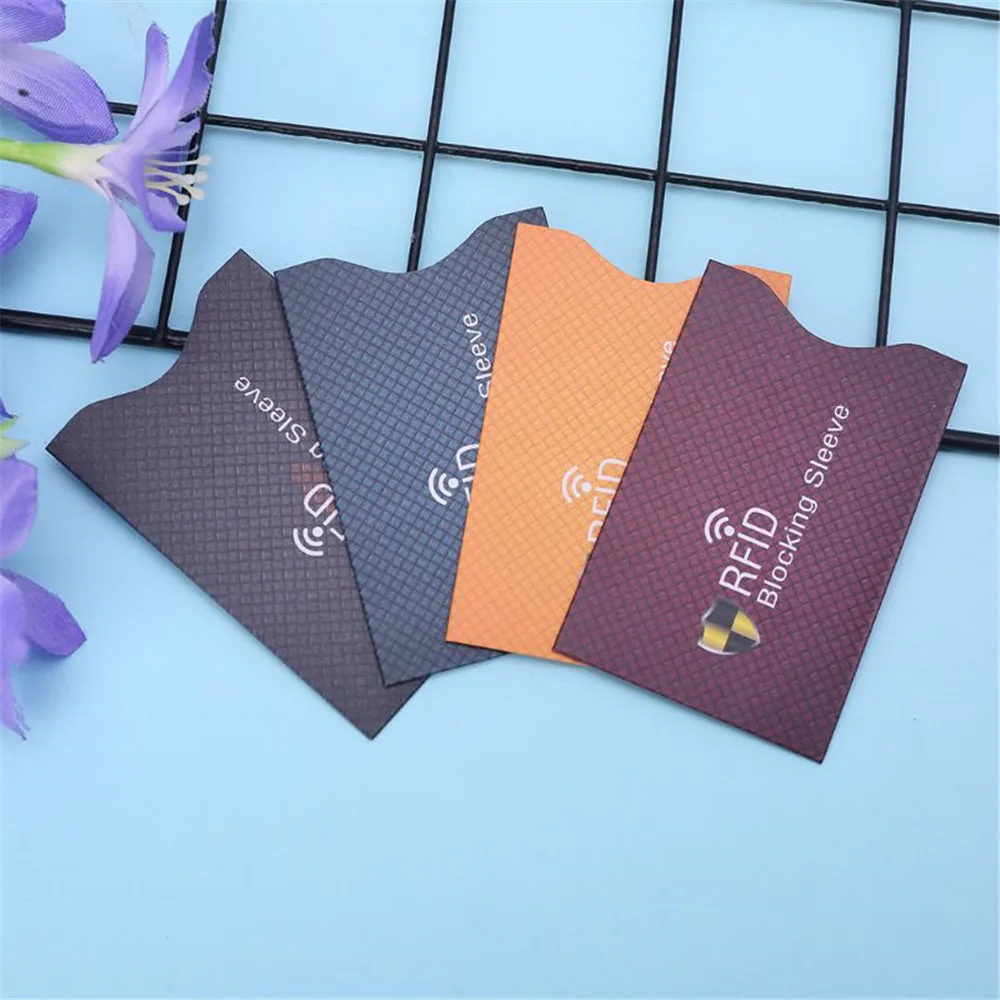 

5PCS Safety Bank Anti-theft Aluminium Protect Case Cover Sleeve Wallet Card Holder RFID Blocking