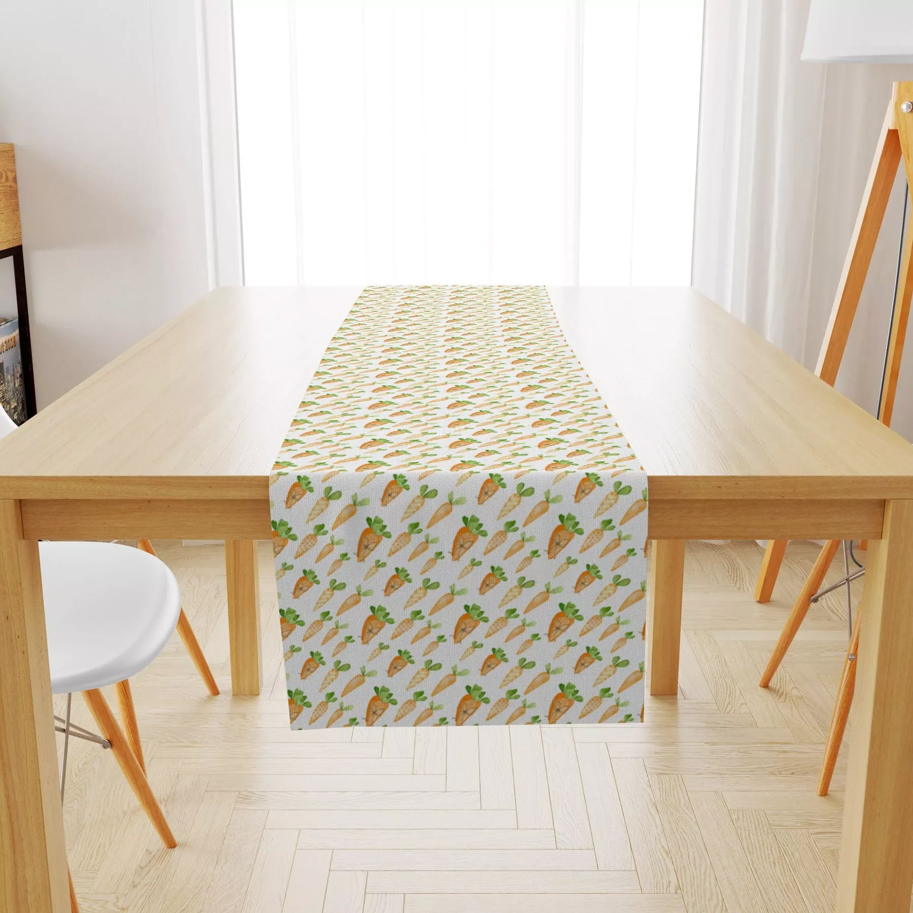 

Easter Eggs Bunny Printed Table Runner Easter Party Table Decoration Easter Carrot Printed Dining Tablecloth Happy Eater Day