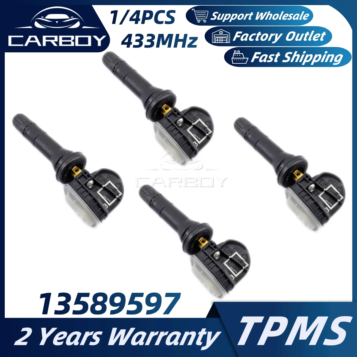 

13589597 TPMS Tire Pressure Gauge For Cadillac STS Chevrolet Equinox GMC Yukon Pontiac G8 Saturn Outlook Buick Enclave Hummer H2