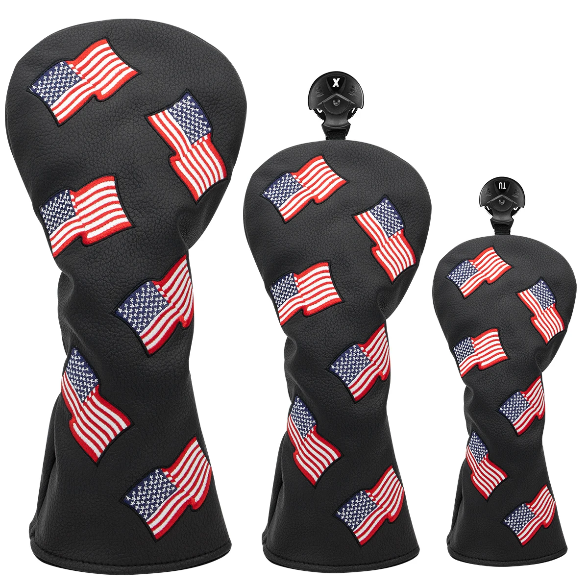 

Golf Club Head Covers Golf Wood Head Cover for Driver Fairway Wood Covers Hybrid Headcoves with USA Flag