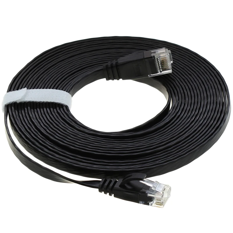 Высокоскоростной Сетевой Кабель CAT 6 плоский UTP 8pin полностью медный Ethernet RJ45 патч-корд LAN 1/2/3/5/10/15/20 м для ПК, ноутбука, маршрутизатора
