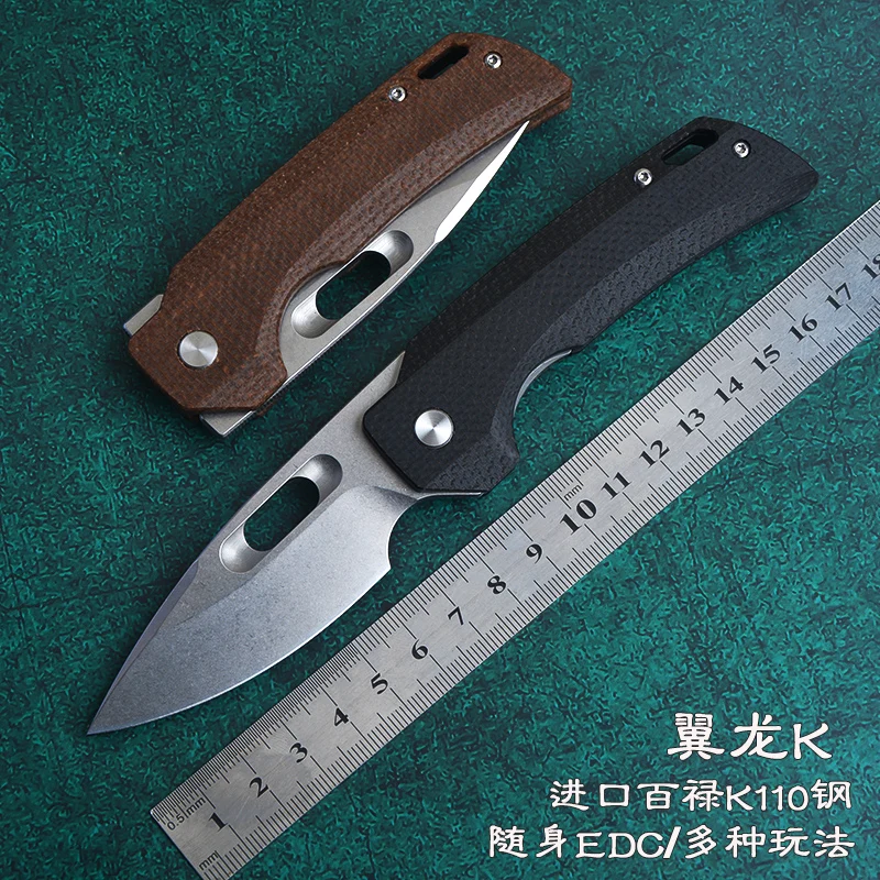 

Outdoor Folding Knife K110High Hardness Portable Portable Quick OpeningedcKnife Camping Self-Defense Equipment Sharp a Folding K
