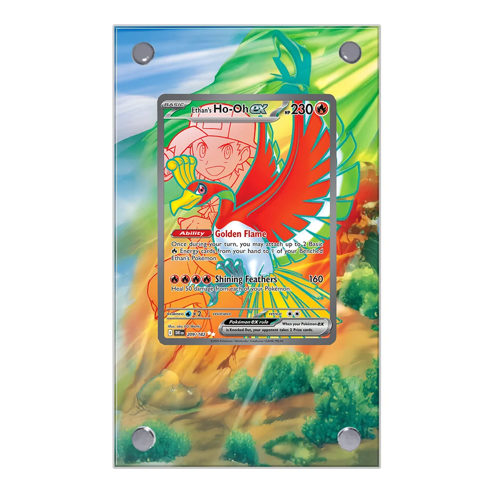 Фото Витрина для коллекционных карточек Yanmega Moltres Zacian Extended Art, подставка для карточек с расширенной росписью, аниме-витрина (без карточек) №3