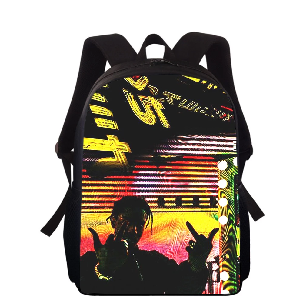 Asap Rocky Rapper TESTING 15” 3D Print Kids Backpack Primary School Bags for Boys Girls Back Pack Students School Book Bags
