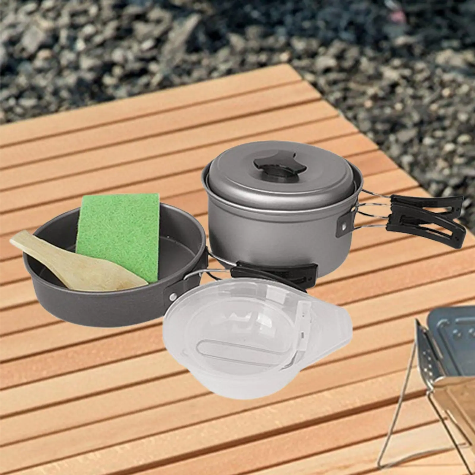 Набор посуды для кемпинга кухонное снаряжение алюминиевая уличная посуда