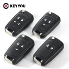 KEYYOU Складной Корпус для автомобильного ключа для Chevrolet Lova Паруса Aveo Cruze замена флип дистанционный ключ чехол Брелок для Ipad 2345 кнопки
