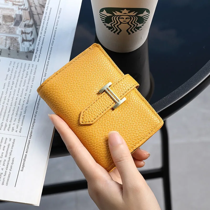 Женский короткий кошелек из искусственной кожи