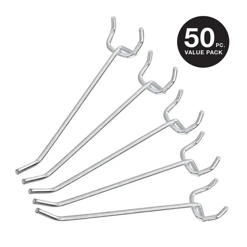 

Pegboard Hooks Universal Fit 50-Piece Value Pack